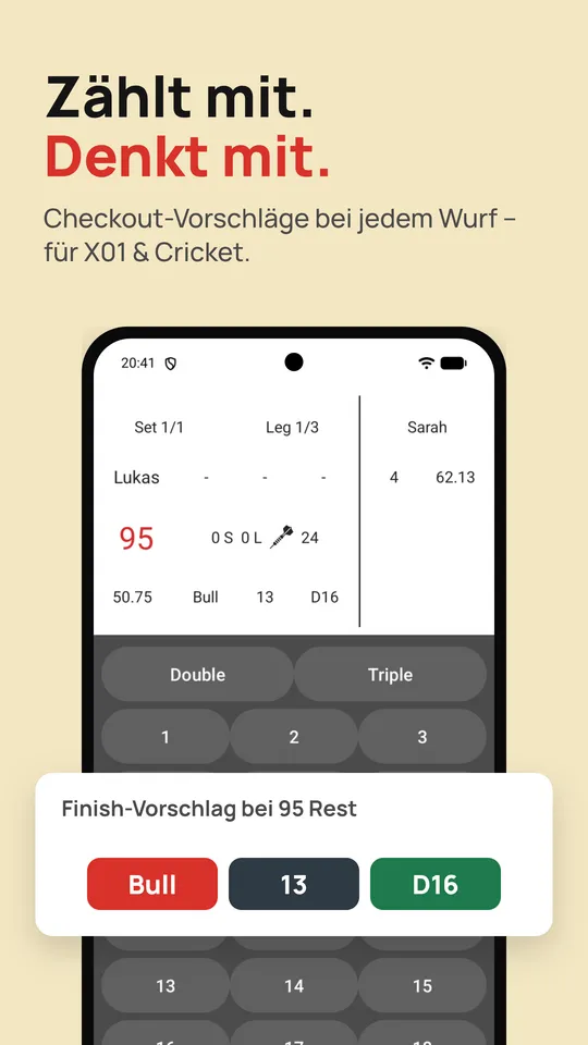 Zählt mit. Denkt mit. Checkout-Vorschläge bei jedem Wurf