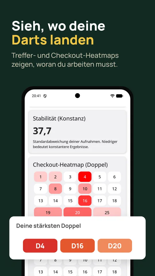 Sieh, wo deine Darts landen