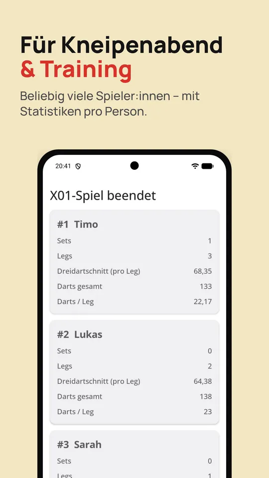 Für Kneipenabend und Training
